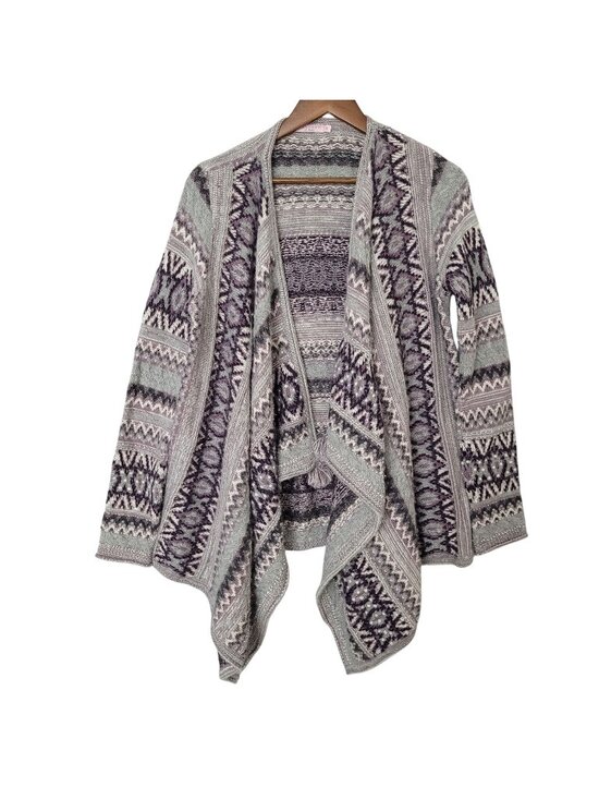 Calypso St. Barth Sweaters - Calypso St. Barth Baby Alpaca Knit Cardigan Sweater Womens Size S Purple Gray